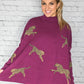 Returning Fan Fav Plum Cheetah Sweater -