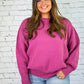 Yes Please Comfy Sweater - Plum -