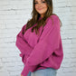 Yes Please Comfy Sweater - Plum -
