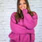 Yes Please Comfy Sweater - Plum -