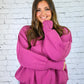 Yes Please Comfy Sweater - Plum -