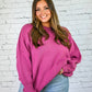 Yes Please Comfy Sweater - Plum -