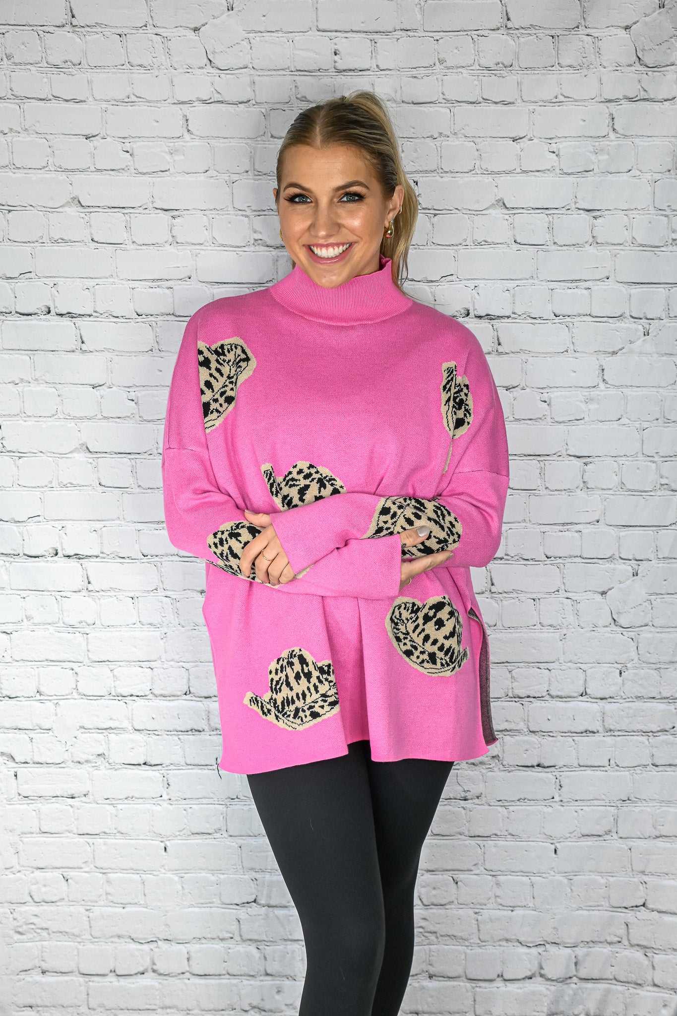 Giddy Up Sweater - Pink -