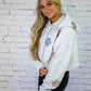 Flower Sequins Patch Hoodie -