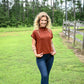 Apricot Mock Neck Top