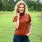 Apricot Mock Neck Top