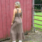 Brownie Tartan Cotton Maxi Dress