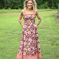 Painted Florals Maxi Dress