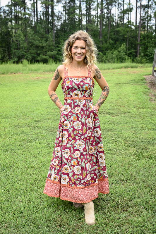 Painted Florals Maxi Dress