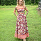 Painted Florals Maxi Dress