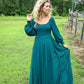 Deep Teal Lace Detail Maxi Dress