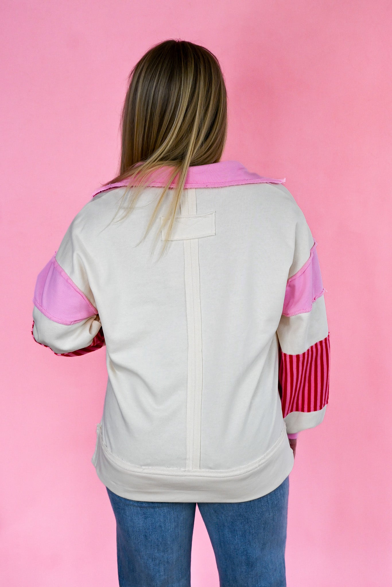 Pink Rugby Pullover -