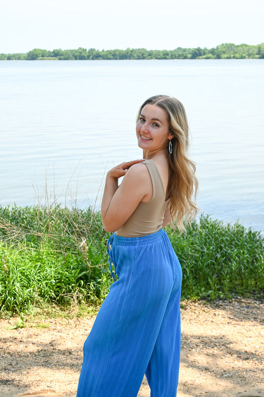 Blue Raspberry Pleated Pants -
