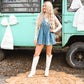 Bethany Denim Tie Waist Romper
