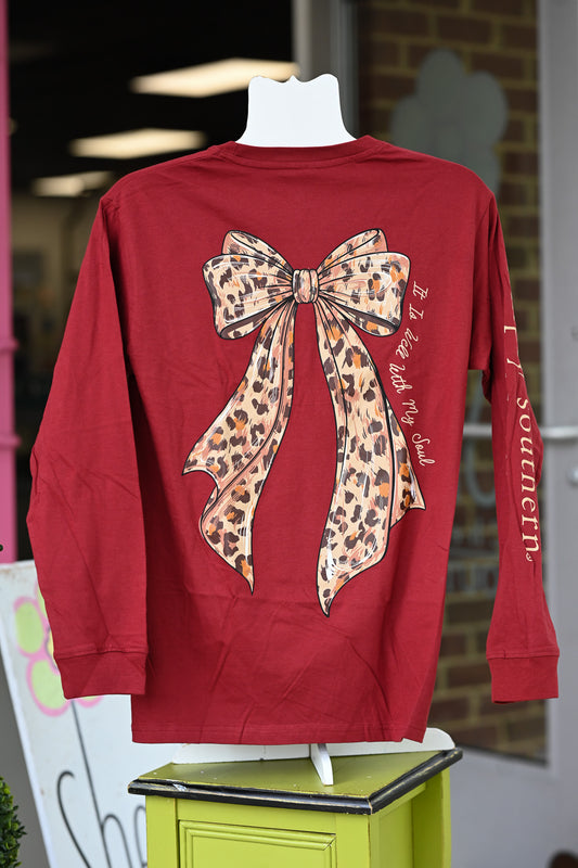 Soul Cheetah Bow LS Tee