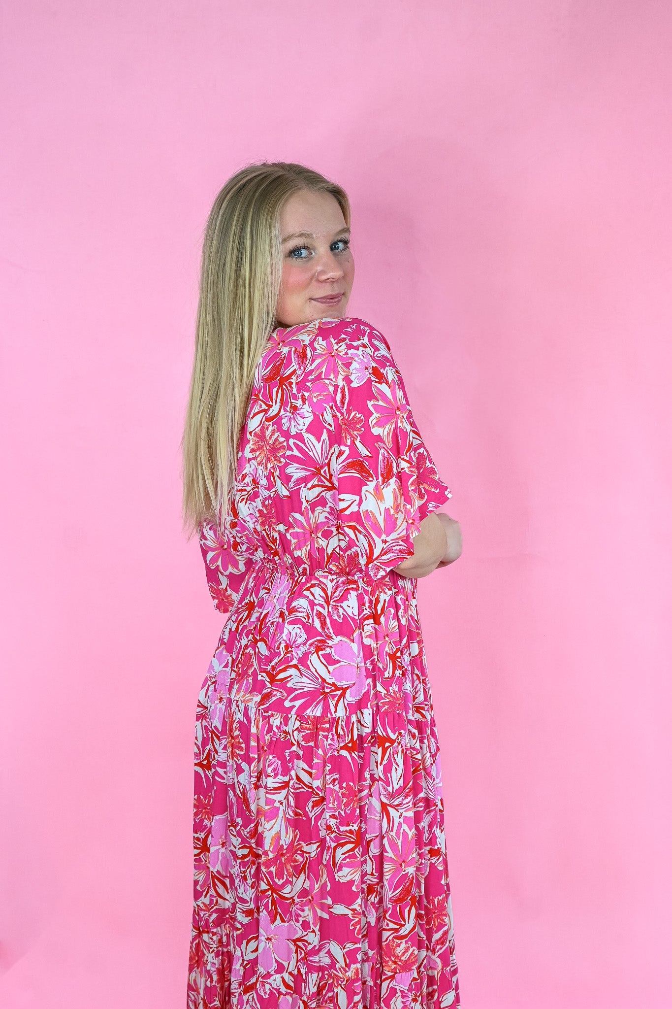 Drew Floral Midi Dress -