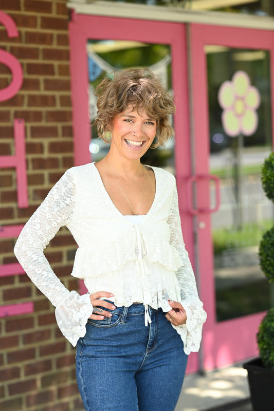 Ophelia White Lace Top