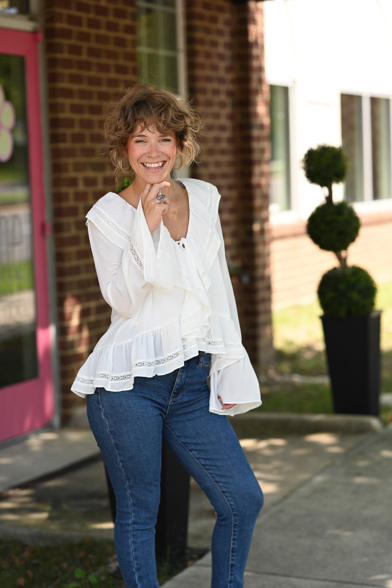 Evangeline White Blouse