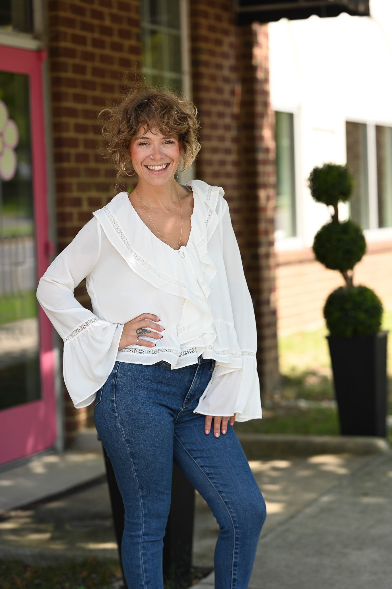 Evangeline White Blouse
