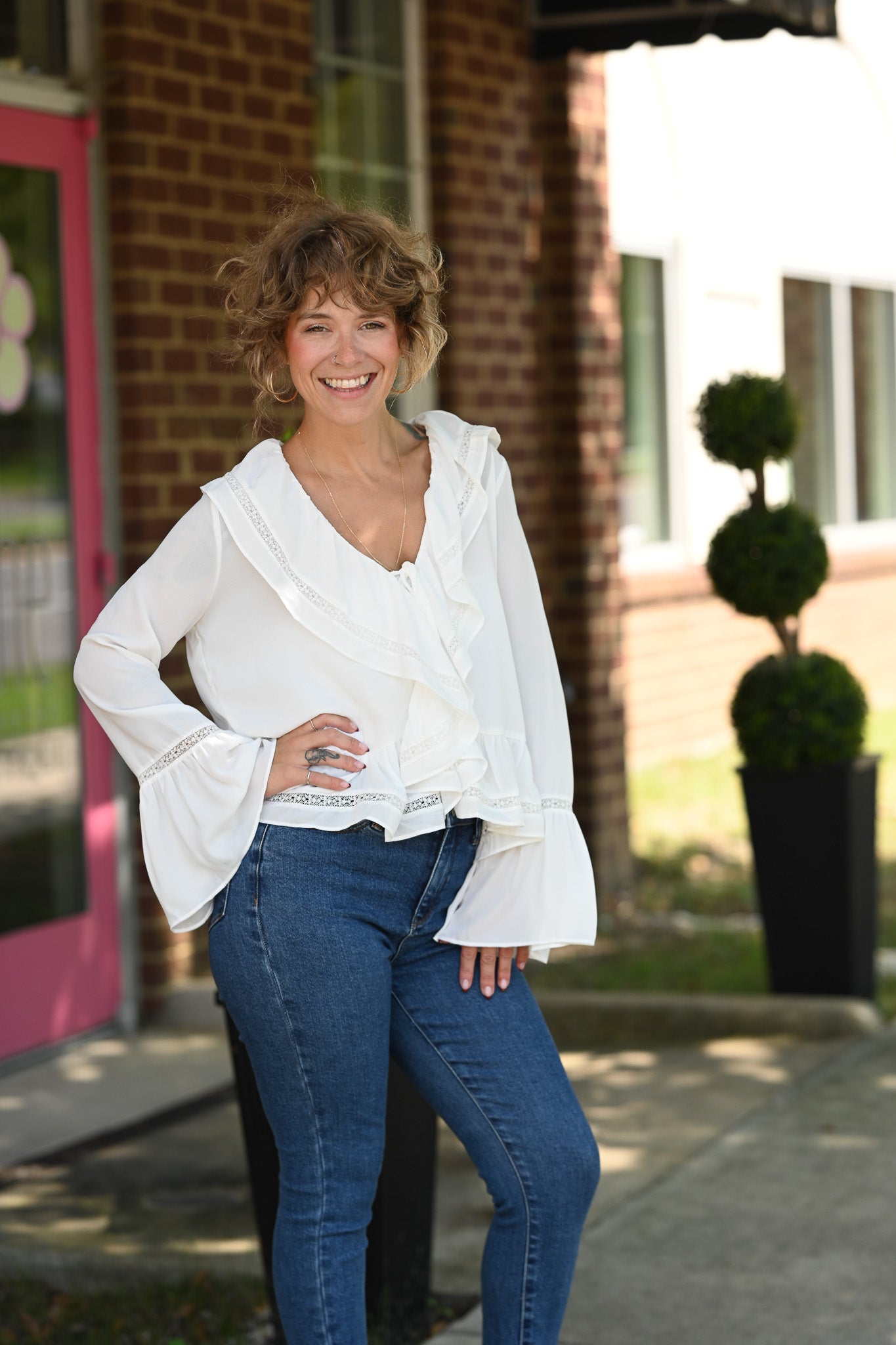 Evangeline White Blouse
