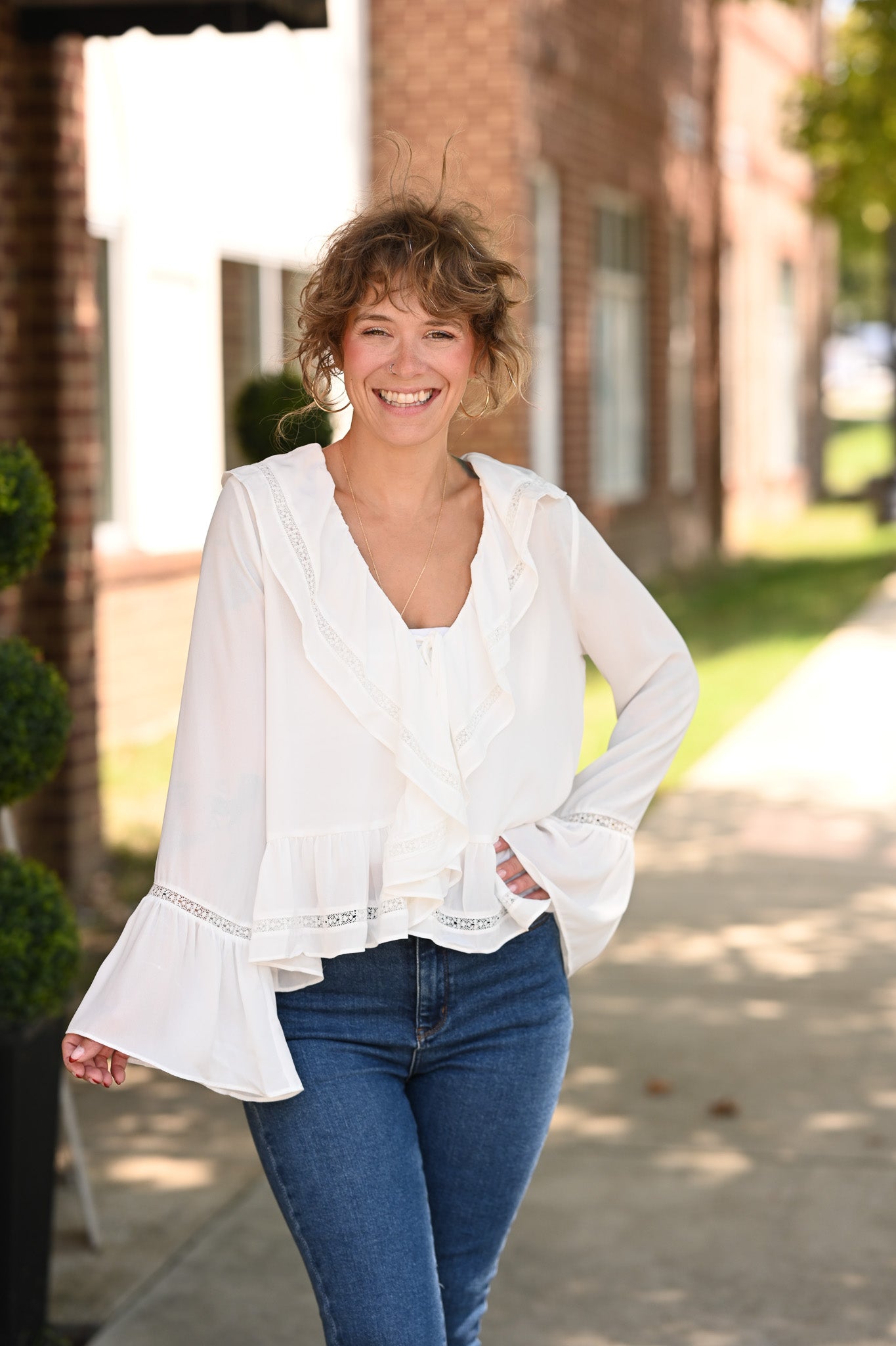 Evangeline White Blouse