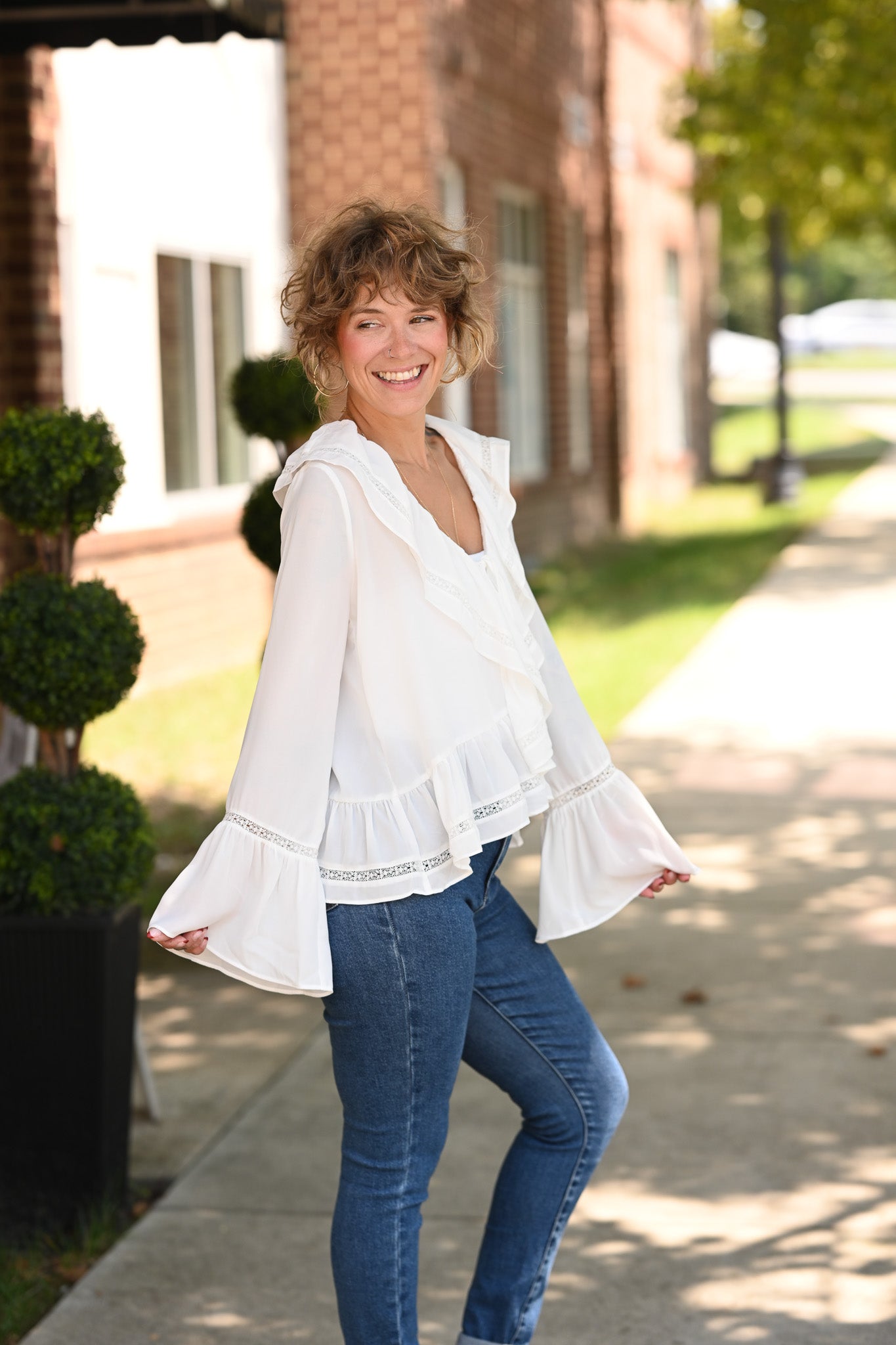 Evangeline White Blouse