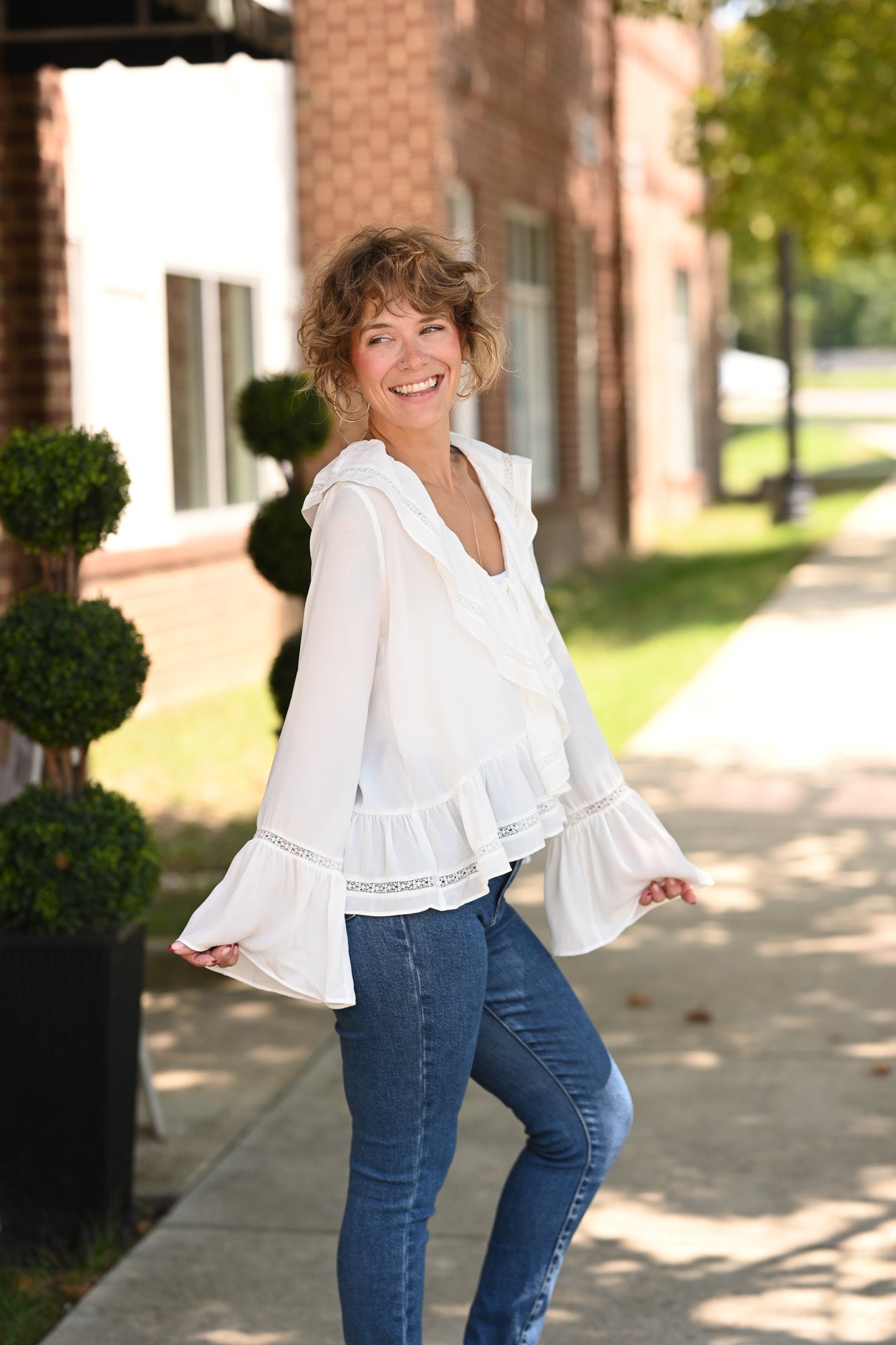 Evangeline White Blouse