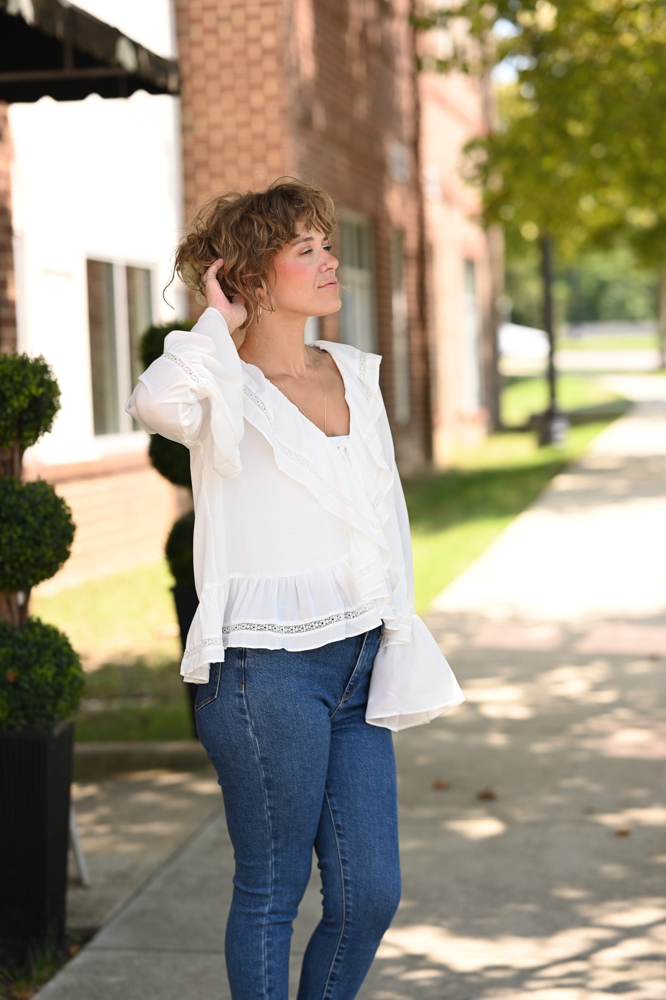Evangeline White Blouse