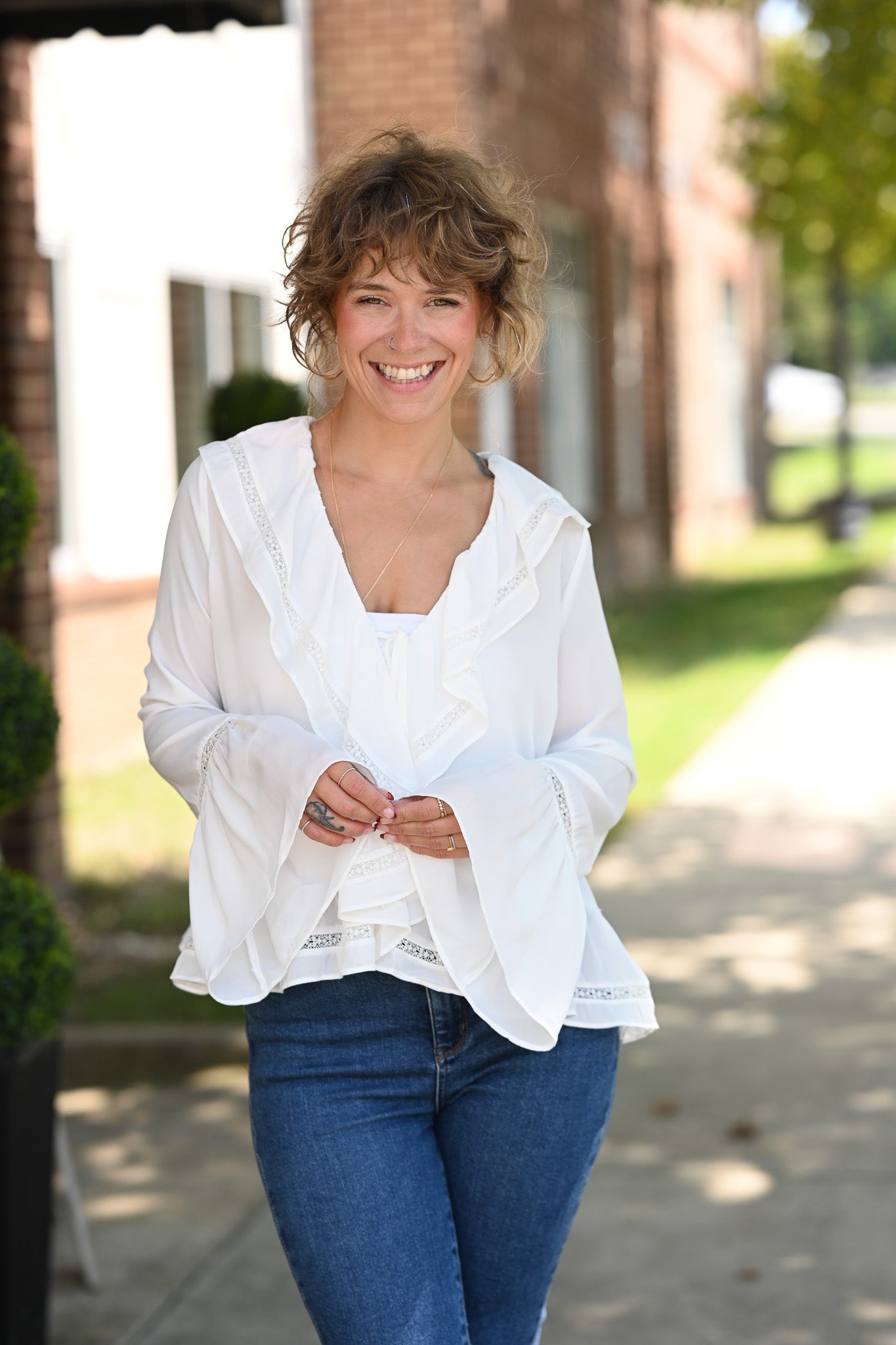 Evangeline White Blouse