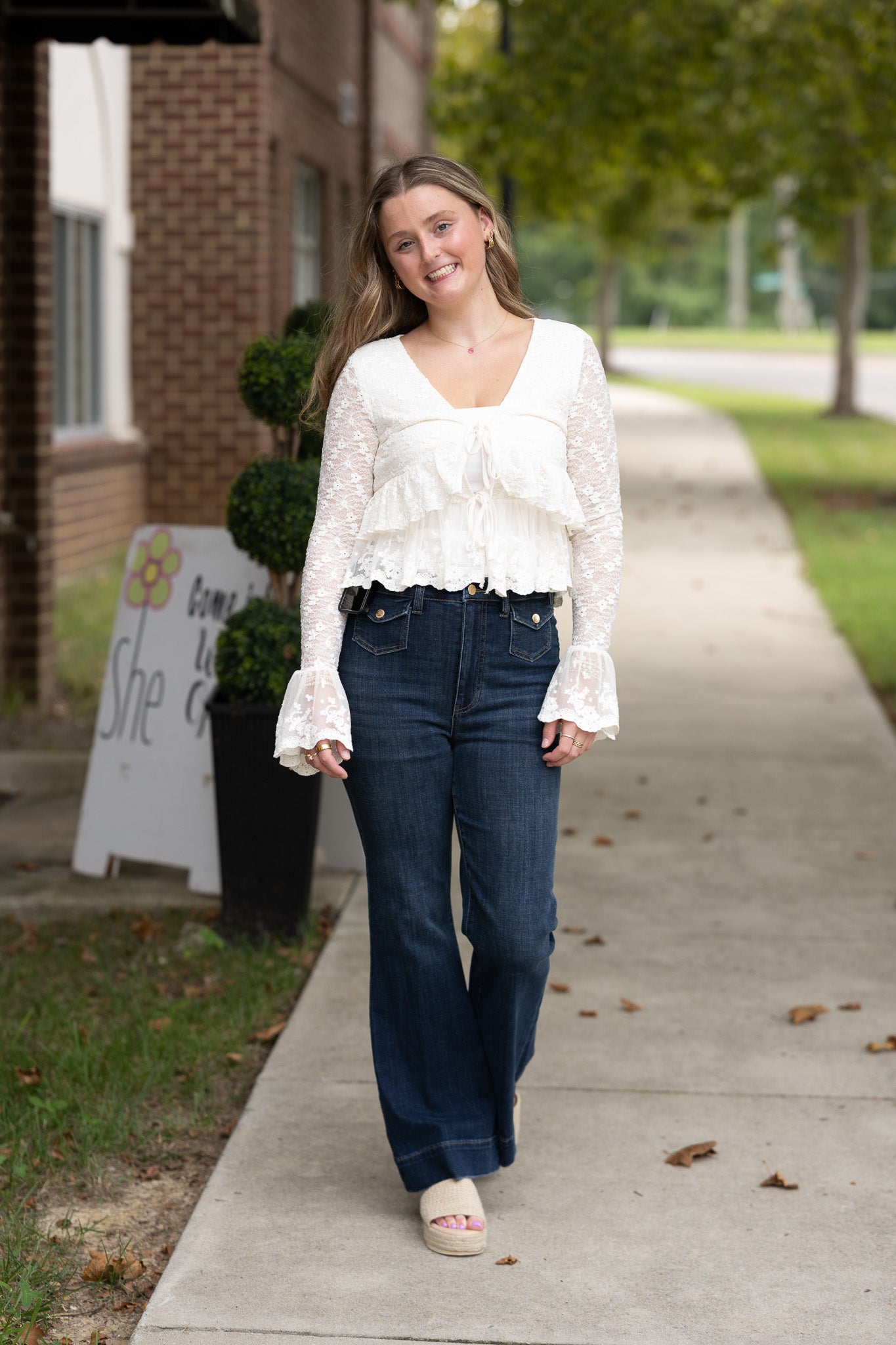 Ophelia White Lace Top