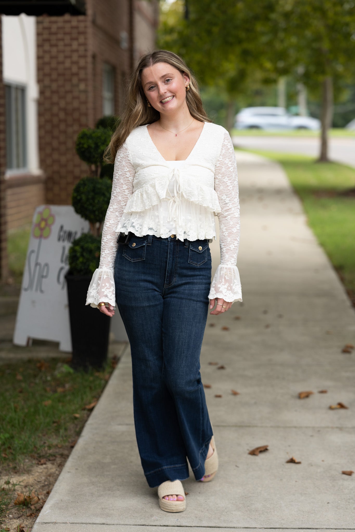 Ophelia White Lace Top