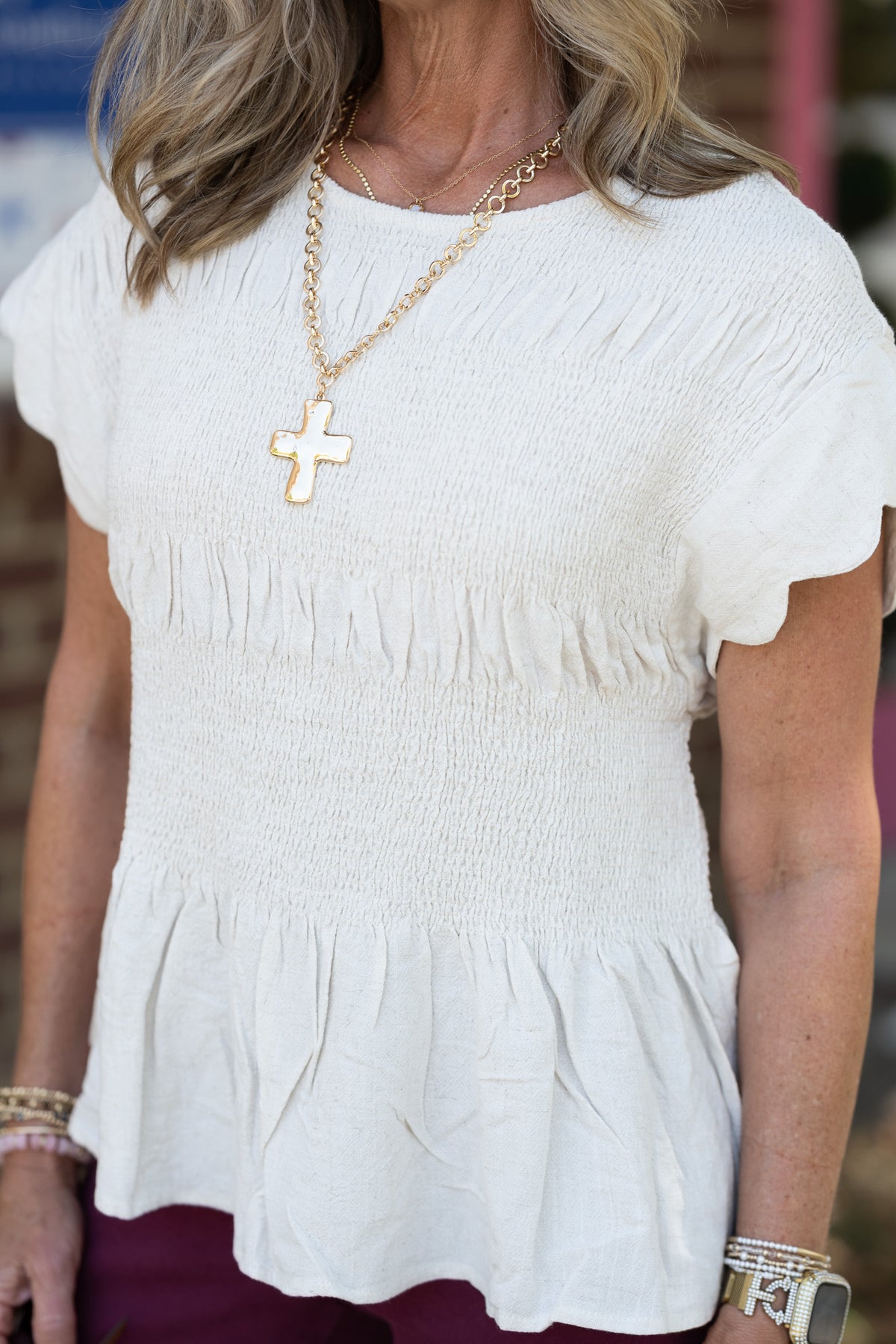 Travel Day Cream Top