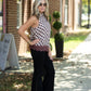 Trimmed in Lace Merlot Top
