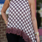 Trimmed in Lace Merlot Top