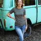 Sally Simple Top - Olive
