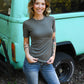 Sally Simple Top - Olive