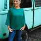Teal Lagoon Lillies Top
