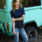 Sally Simple Top - Navy