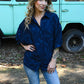 Navy Vines Button Down