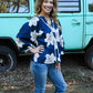 Navy Hibiscus Top