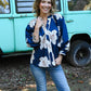 Navy Hibiscus Top