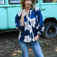 Navy Hibiscus Top