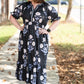 Bowie Blue Floral Midi