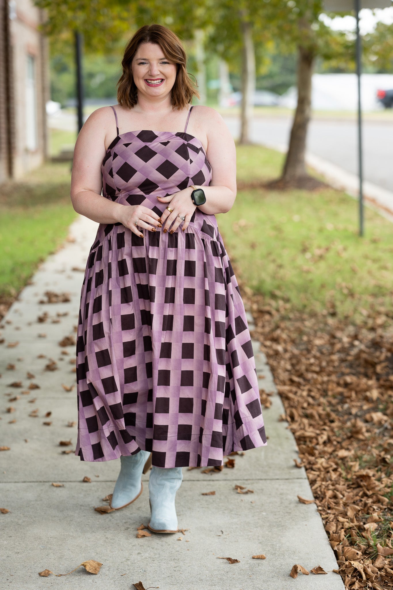 Emily Eggplant Dress