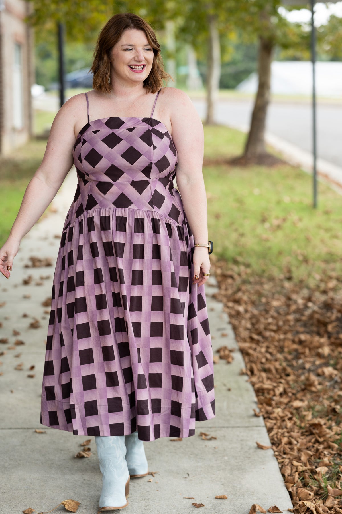Emily Eggplant Dress