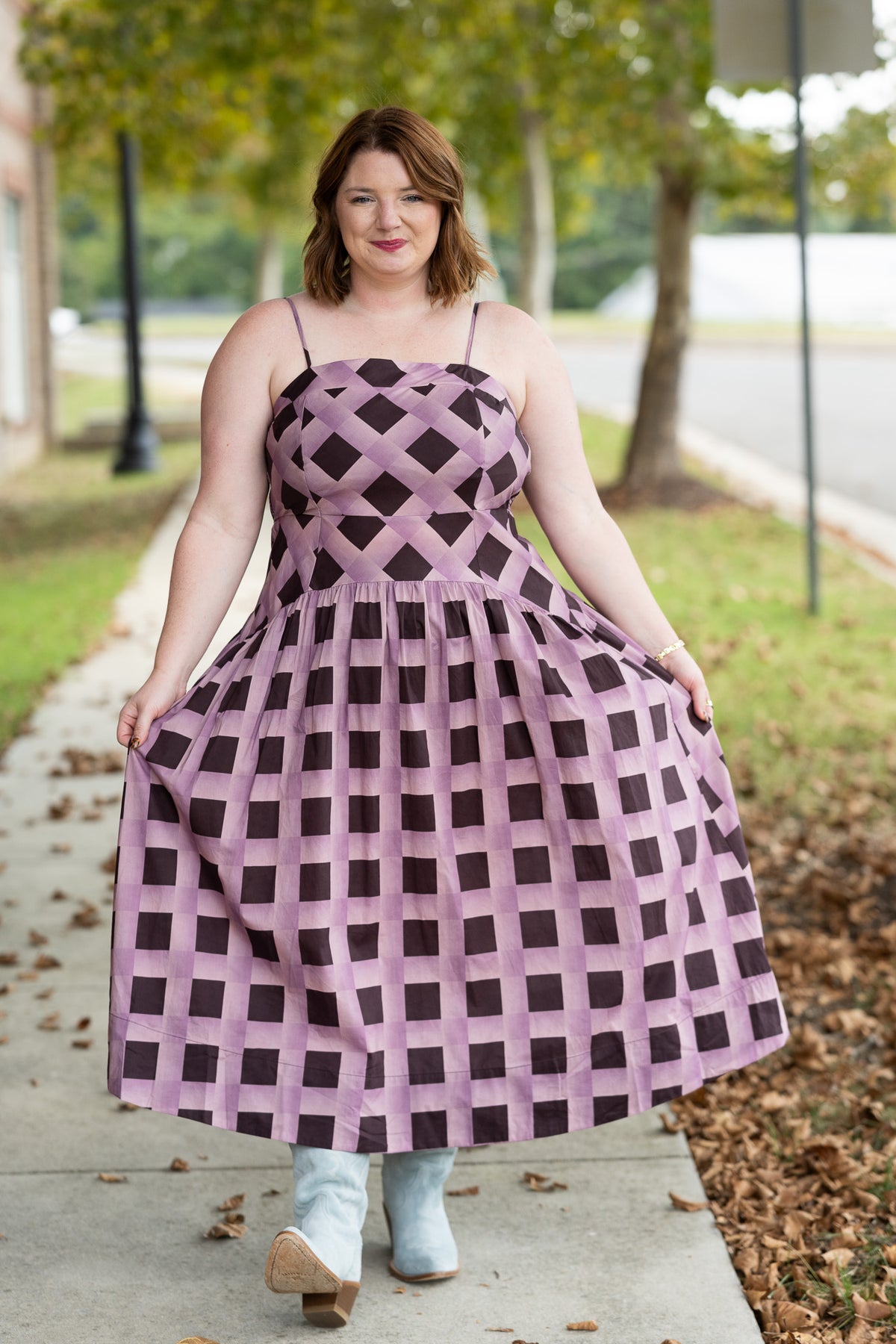 Emily Eggplant Dress