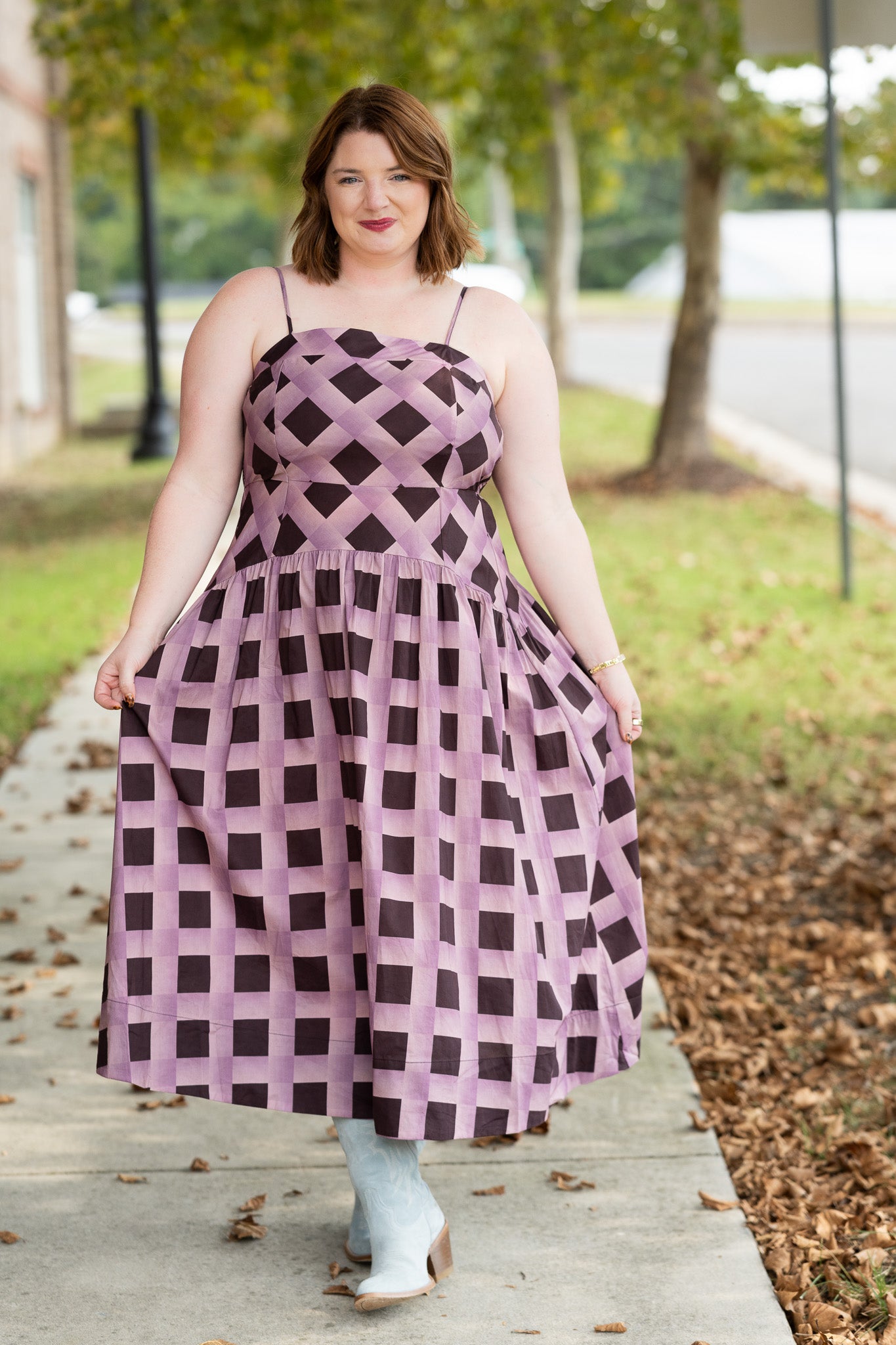 Emily Eggplant Dress