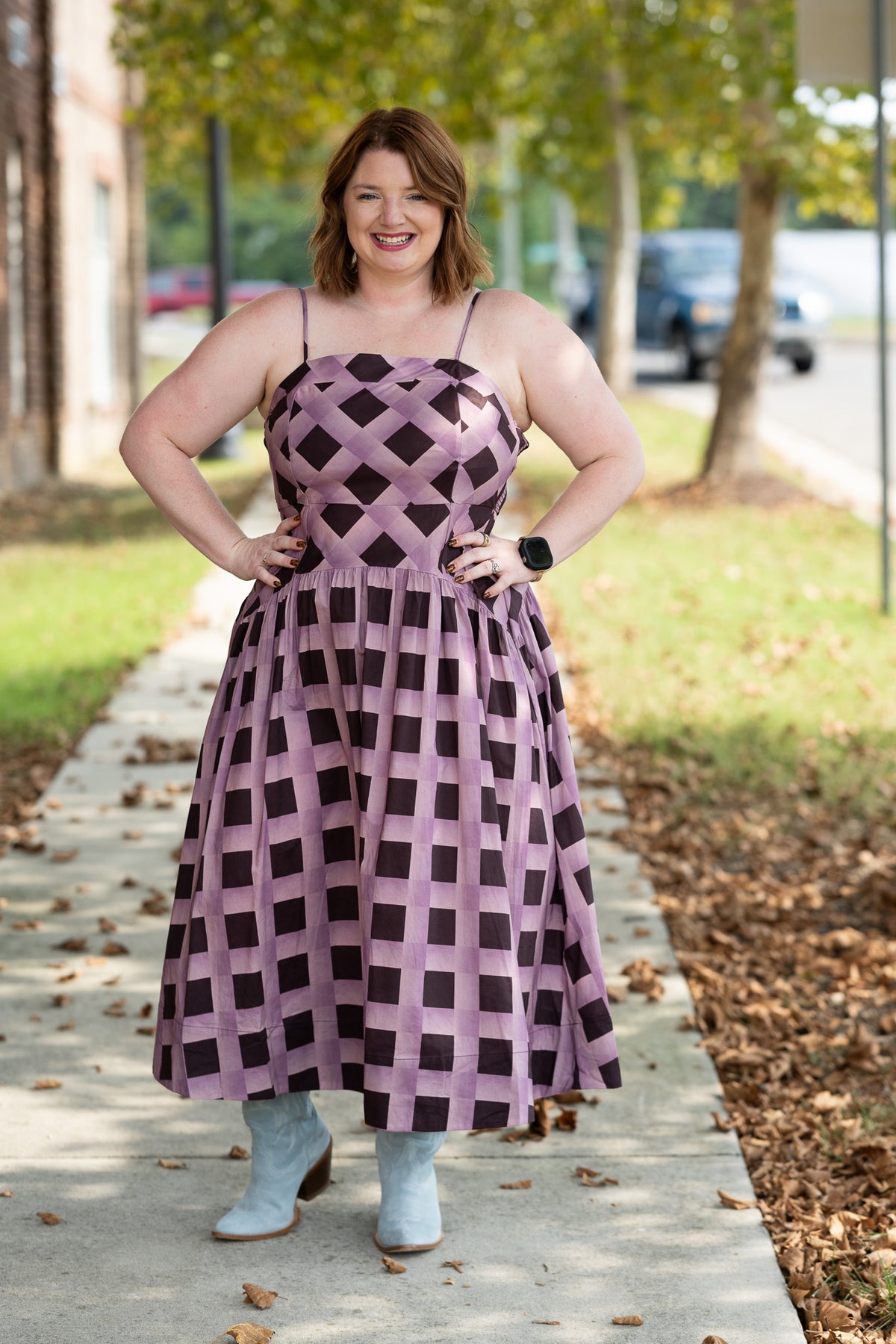 Emily Eggplant Dress