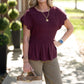 Etta Burgundy Top