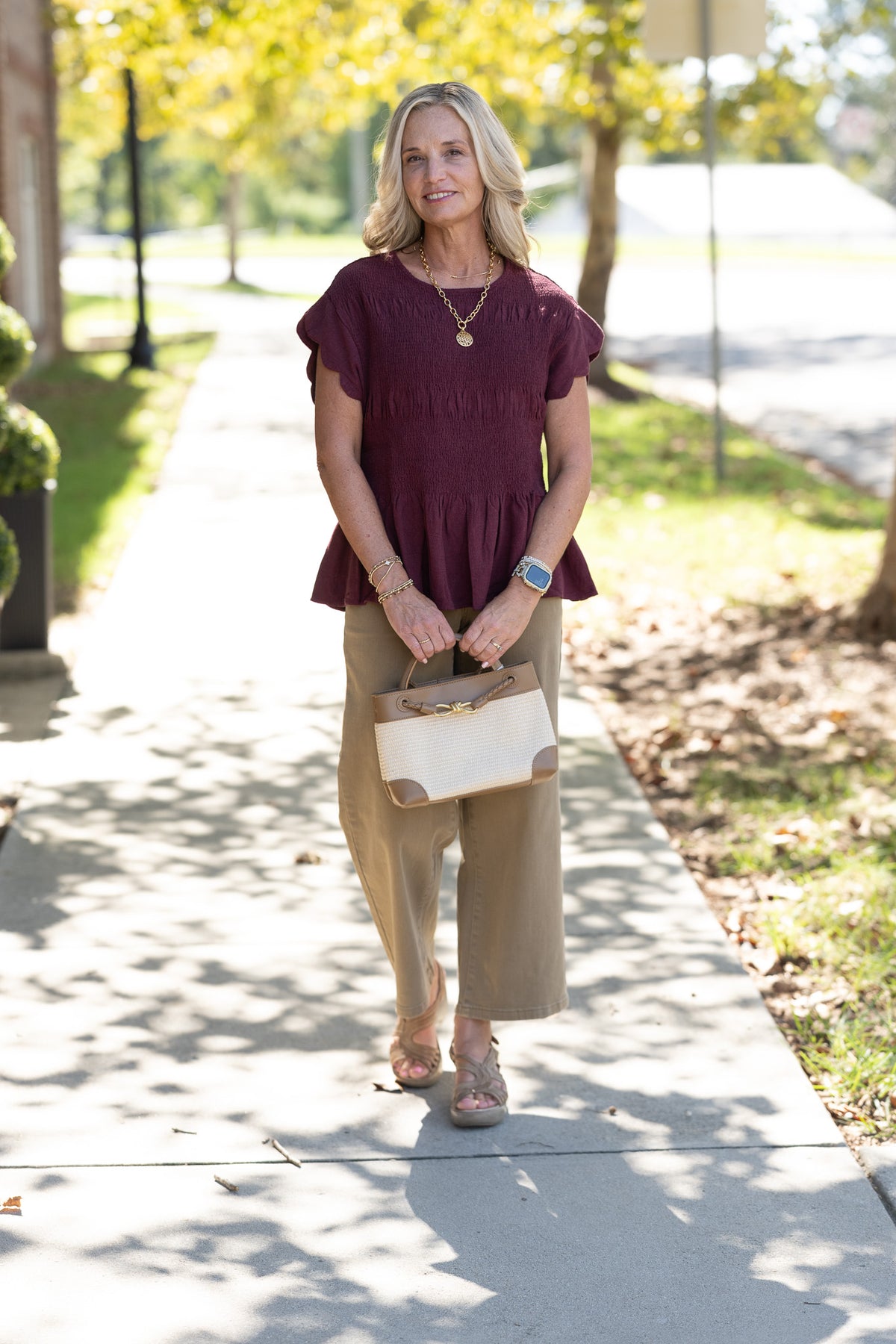 Etta Burgundy Top